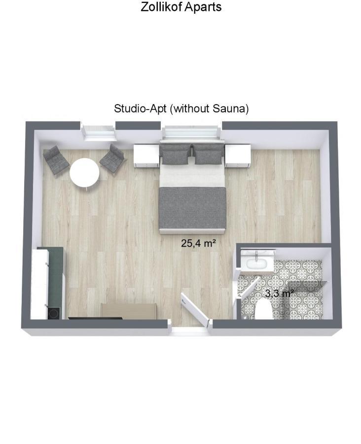 لبسيا Zollikof Aparts - Sauna & Studioapartments الغرفة الصورة